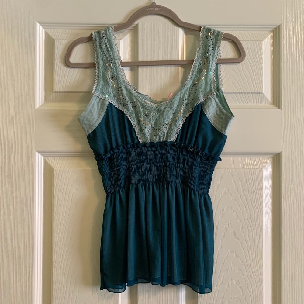 Sleeveless Top with Lace Details